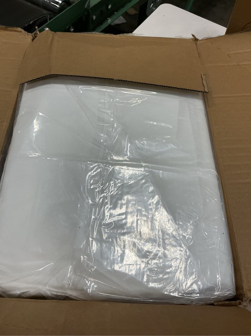 Condition photo showing New/Like New for 6 pack white round tablecloths, 120 inch stain resistant and wrinkle polyester fabric washable table clothes cover for kitchen dining, wedding, reception banquet, birthday party, buffet restaurant white 120 in round, 6 pack