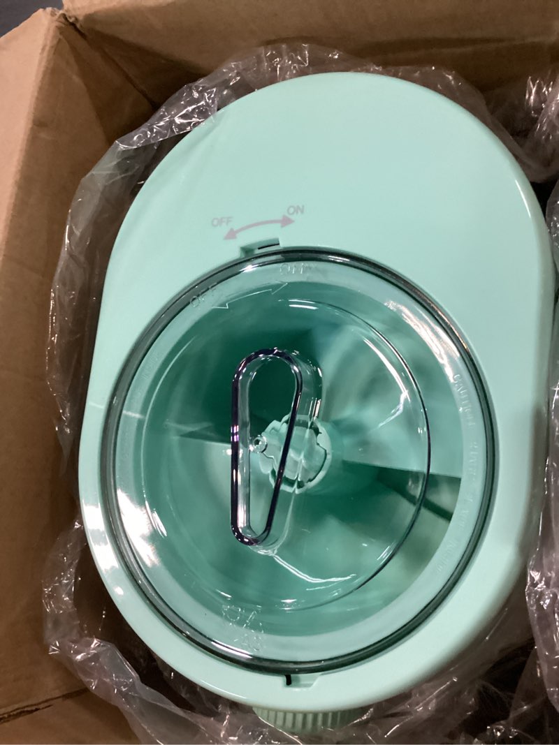 Condition photo showing Good Condition for dash deluxe shaved ice & slushy maker, electric ice shaver, aqua | snow cone machine, slushie machine & frozen drink maker for home, adjustable coarse-to-fine ice, 32 oz pitcher deluxe shaved ice maker aqua