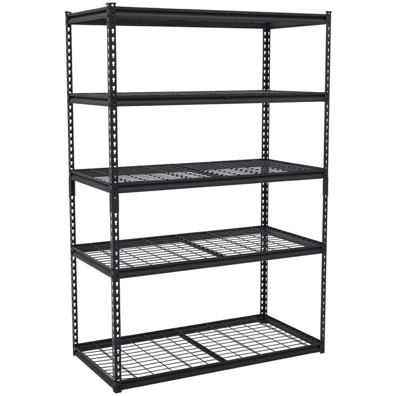 Garvee Heavy Duty Storage Shelves - 48x24in, 2500lbs Load Bearing, Durable Storage Shelves, Adjustable Height Garage Storage Shelving, Metal Storage Utility Rack Shelf Unit, Easy Assemble