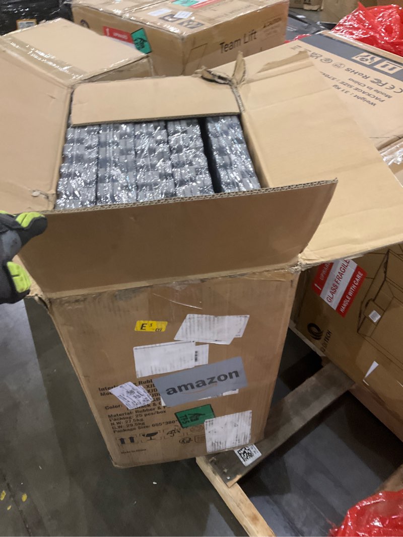 Condition photo showing As Is for Rubber floor mat 25pc