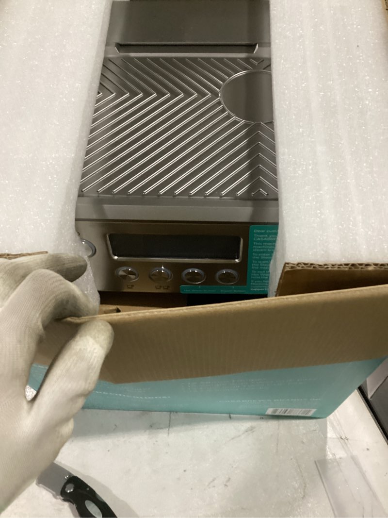 Condition photo showing Good Condition for CASABREWS Ultra Espresso Machine with LCD Display, Espresso Maker with Powerful Milk Frother, Customizable Brewing Temperature, Provides Barista-Level Lattes and Cappuccinos, Gift for Men & Women Silver