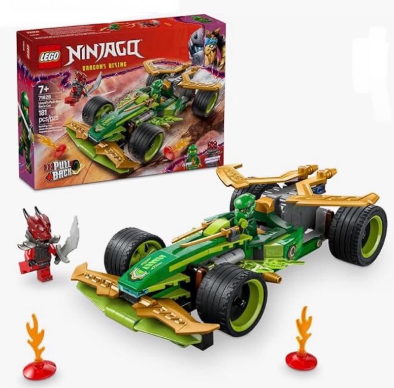 LEGO NINJAGO Lloyd's Pull-Back Race Car Toy - Building Toy for Pretend Play for Boys and Girls, Ages