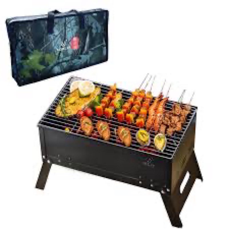hosck Portable Small Charcoal Grills, Stainless Steel Folding BBQ Grill, Grills Outdoor Cooking for 