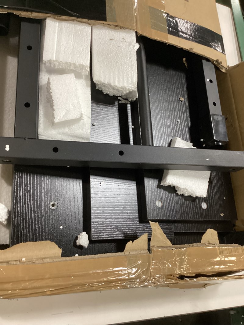 Condition photo showing Good Condition for Portable Rolling Desk on Wheels Adjustable Height Desks for Small Spaces, 32" Computer Desk with Storage Shelves for Home Office Black