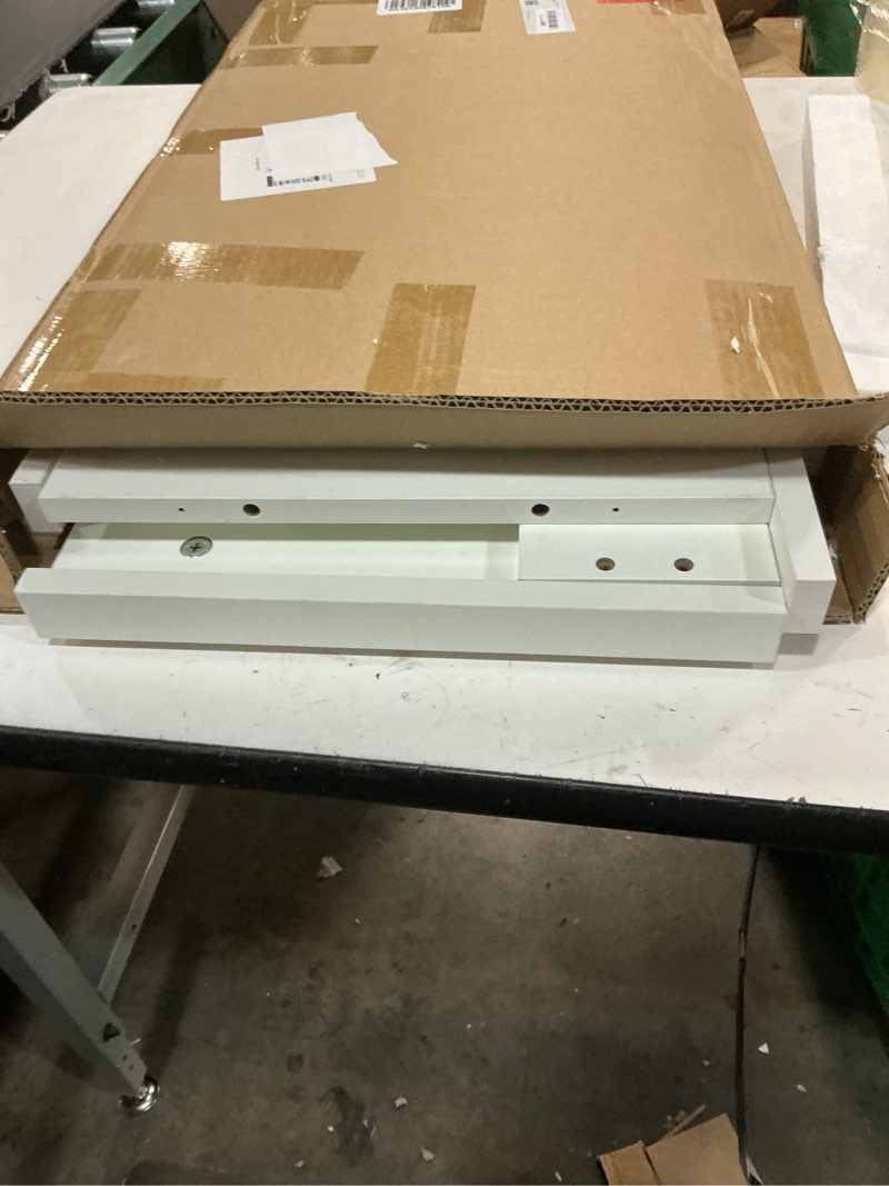 Condition photo showing Good Condition for 14'' * 24'' recessed medicine cabinet wall niche wood, 3-tier bathroom niche insert for drywall, in wall shelf medicine cabinets replacement, for living room, bathroom storage, white chalk white 24''h * 14''w (3 tiers)