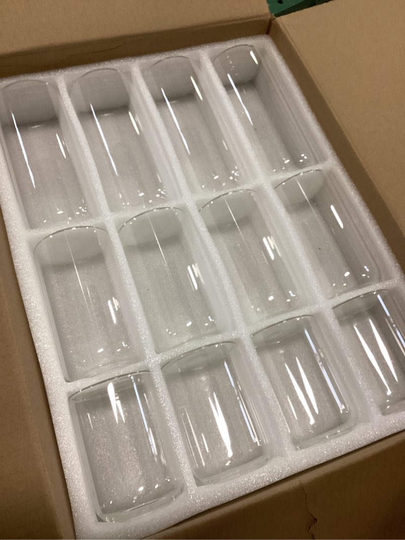 cewor 24 pcs flower vases for centerpieces, 6 inch glass cylinder vase clear vases candle holder for floating candles home table decor wedding party, 2 diameters