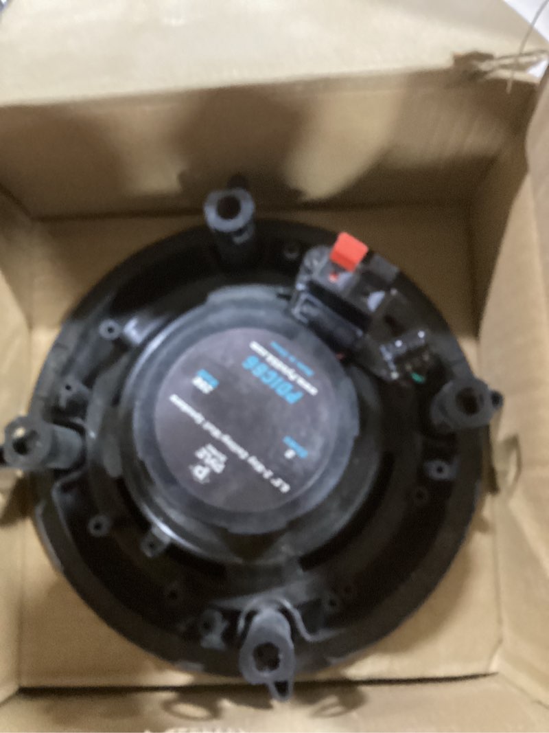 Condition photo showing Good Condition for Pyle 6.5” Ceiling Wall Mount Speakers, Pair of 2 Way Flush Mount Midbass Woofer Speaker System, PET Dome Tweeter, 60Hz-20kHz Frequency Response & 200 Watts Peak, Round & Square Grills 6.5 in Speakers
