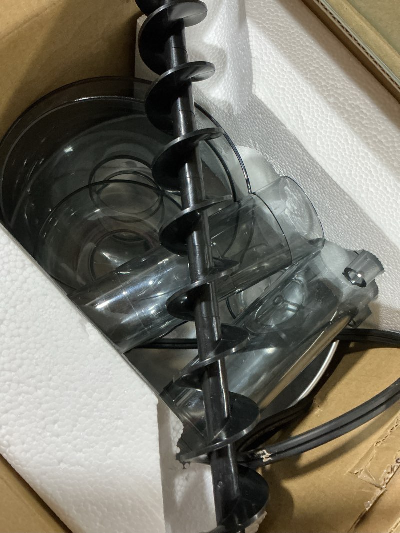 Condition photo showing As Is for Nostalgia 4 Tier Electric Chocolate Fondue Fountain Machine for Parties - Melts Cheese, Queso, Candy, and Liqueur - Dip Strawberries, Apple Wedges, Vegetables, and More - 32-Ounce - Stainless Steel