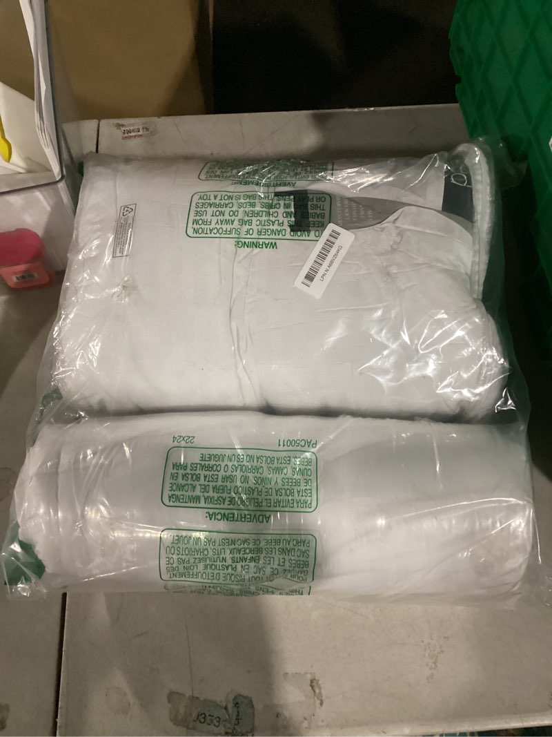 Condition photo showing Good Condition for King Size Pillows Set of 2 Down Alternative – Soft & Fluffy King Pillows 2 Pack with Soft & Brushed Cover, Hotel Pillows for Bed, Perfect Bed Pillows for Side and Back Sleepers, Size 20"x36" King Microfiber Cover