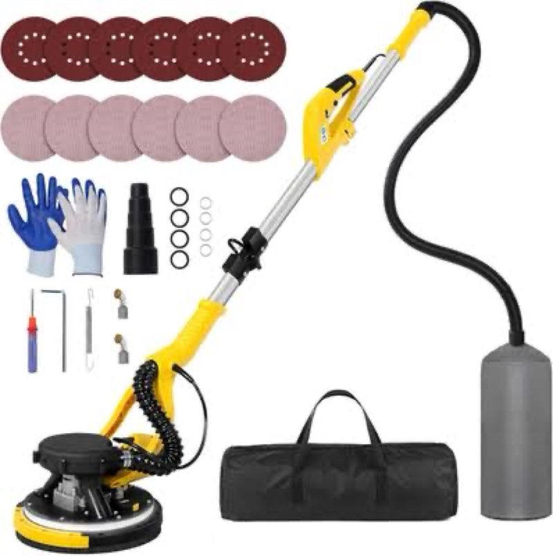 drywall sander tool, kuperia 8.5 amp popcorn ceiling removal tool with 7 variable speed 800-1800rpm,