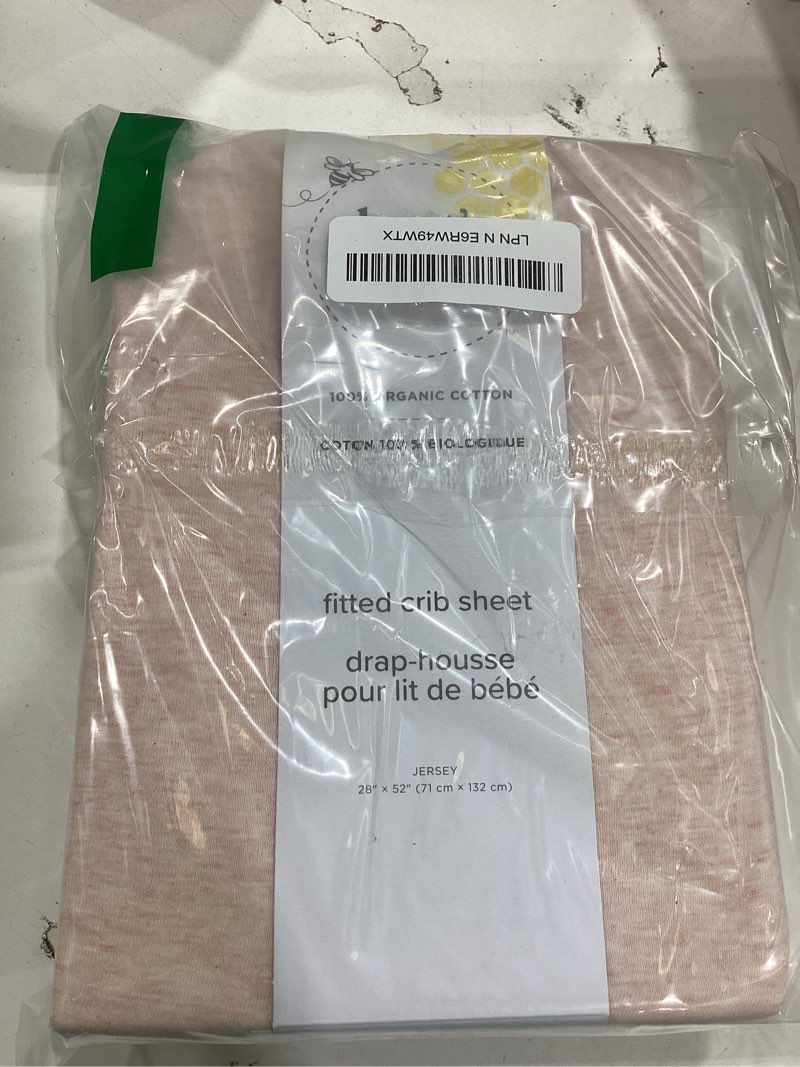 Condition photo showing Good Condition for burt's bees baby organic cotton fitted crib sheet, unisex baby beddings | a nursery essential crib sheet with 360º elastic that prevents sheets from creeping up on the mattress sandy pink standard crib - 1-pack