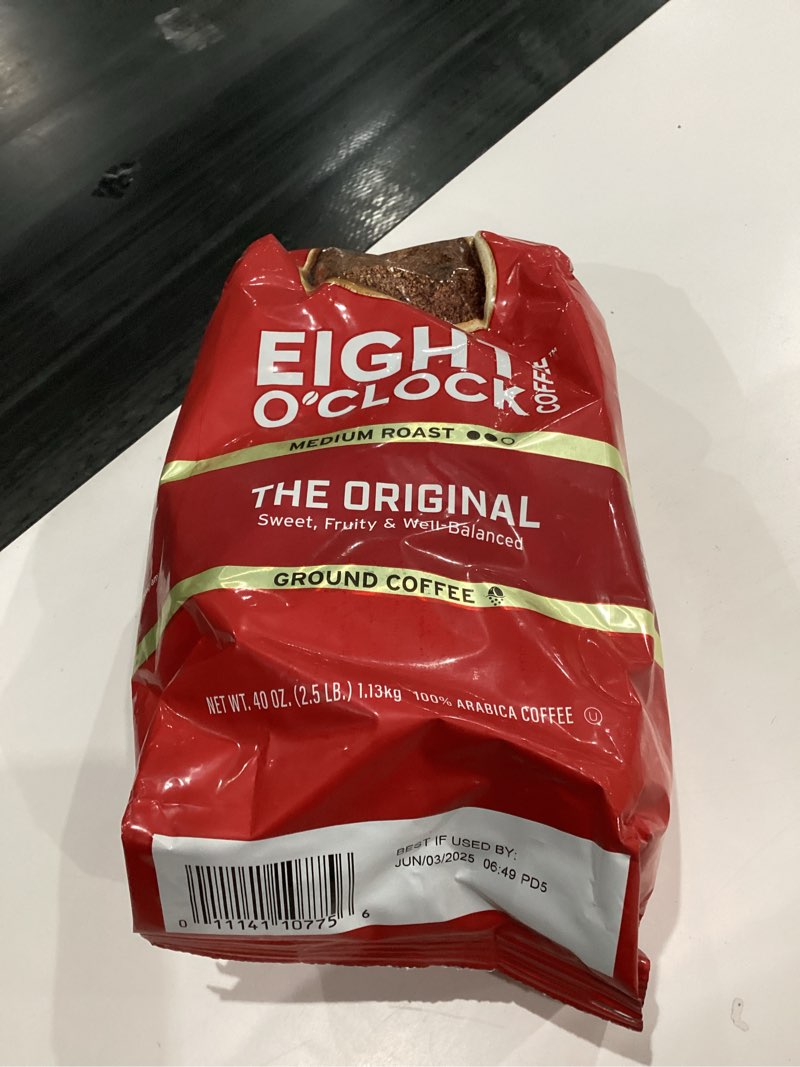 Condition photo showing New/Like New for Eight O'Clock Coffee The Original Ground Coffee, Medium Roast, 40 Ounce (Pack of 1) - Sweet, Fruity, Well Balanced The Original 40 Ounce (Pack of 1)