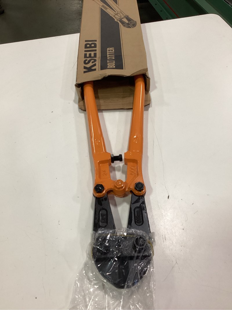 Condition photo showing New/Like New for KSEIBI 141585 Heavy-Duty Medium Size Bolt Cutter 24" for Cutting Fence, Steel Wire, Chain, Screws, Rivet, and Medium Padlock, with Soft Grip Rubber Ergonomic Handle Cutters 24 Inch-600MM