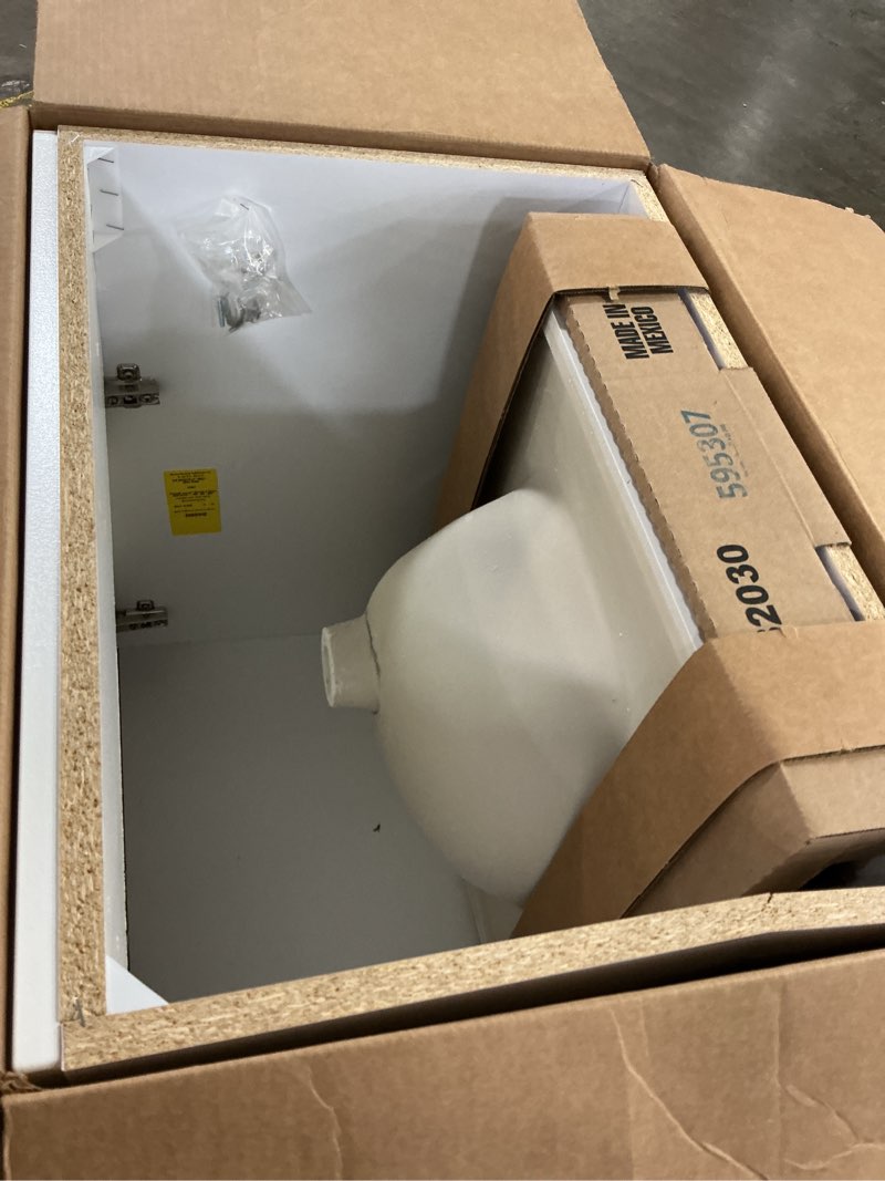 Condition photo showing Good Condition for project source 24-in white single sink bathroom vanity with white cultured marble top
