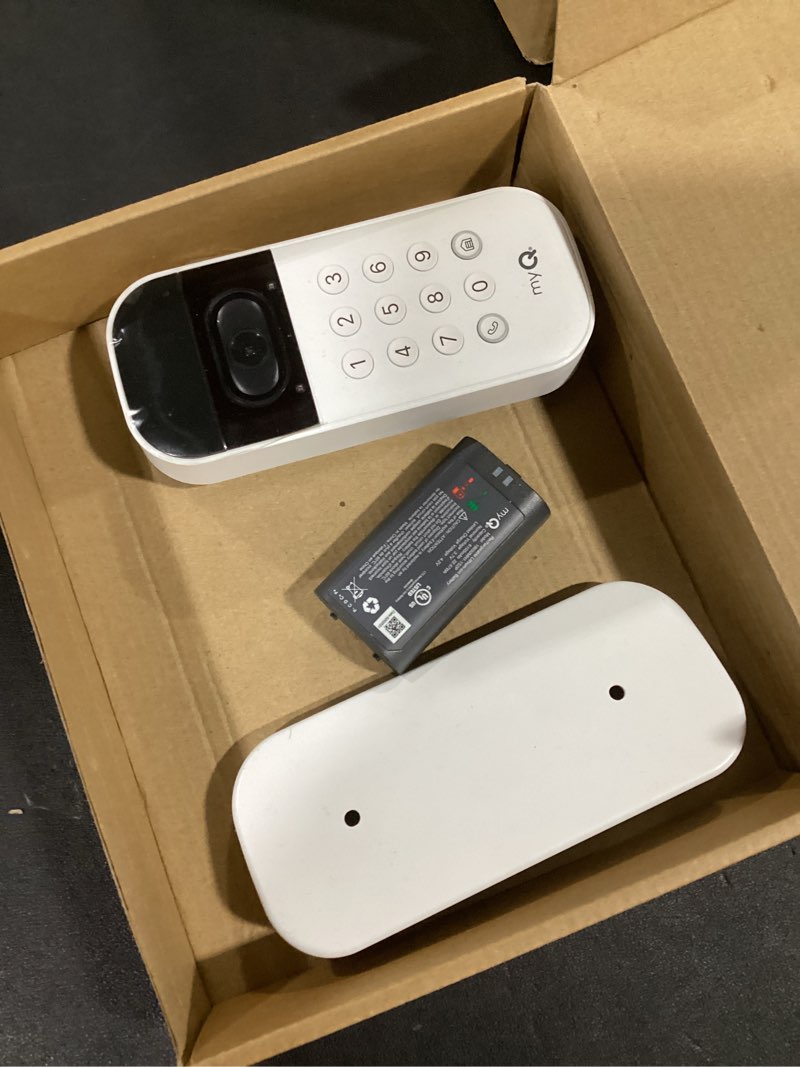 Condition photo showing As Is for myQ Smart Garage Door Video Keypad with Wide-Angle Camera,Customizable PIN Codes,and Smartphone Control–Take Charge of Your Garage Access Works with Chamberlain, LiftMaster and Craftsman openers,White