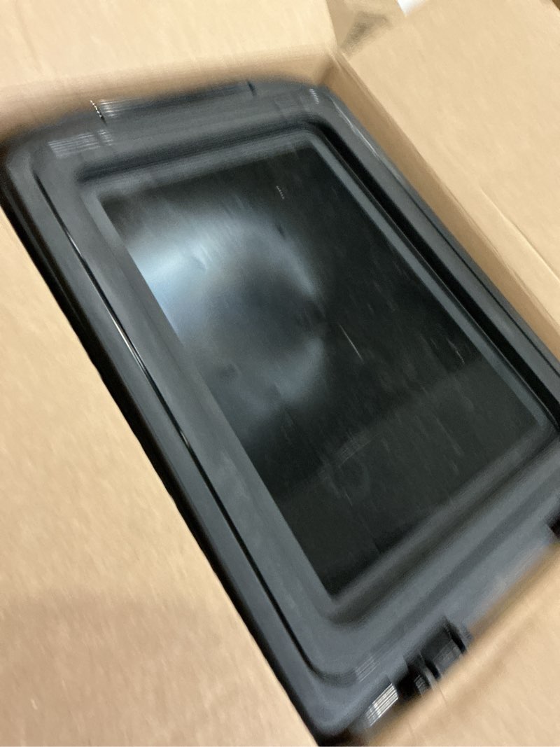 Condition photo showing Good Condition for iris usa airtight dog food storage container, up to 10 lbs each, 2 pack, for dog cat bird and other pet food storage bin, keep fresh, translucent body, bpa free, clear/black 10 lbs - 2 pack black