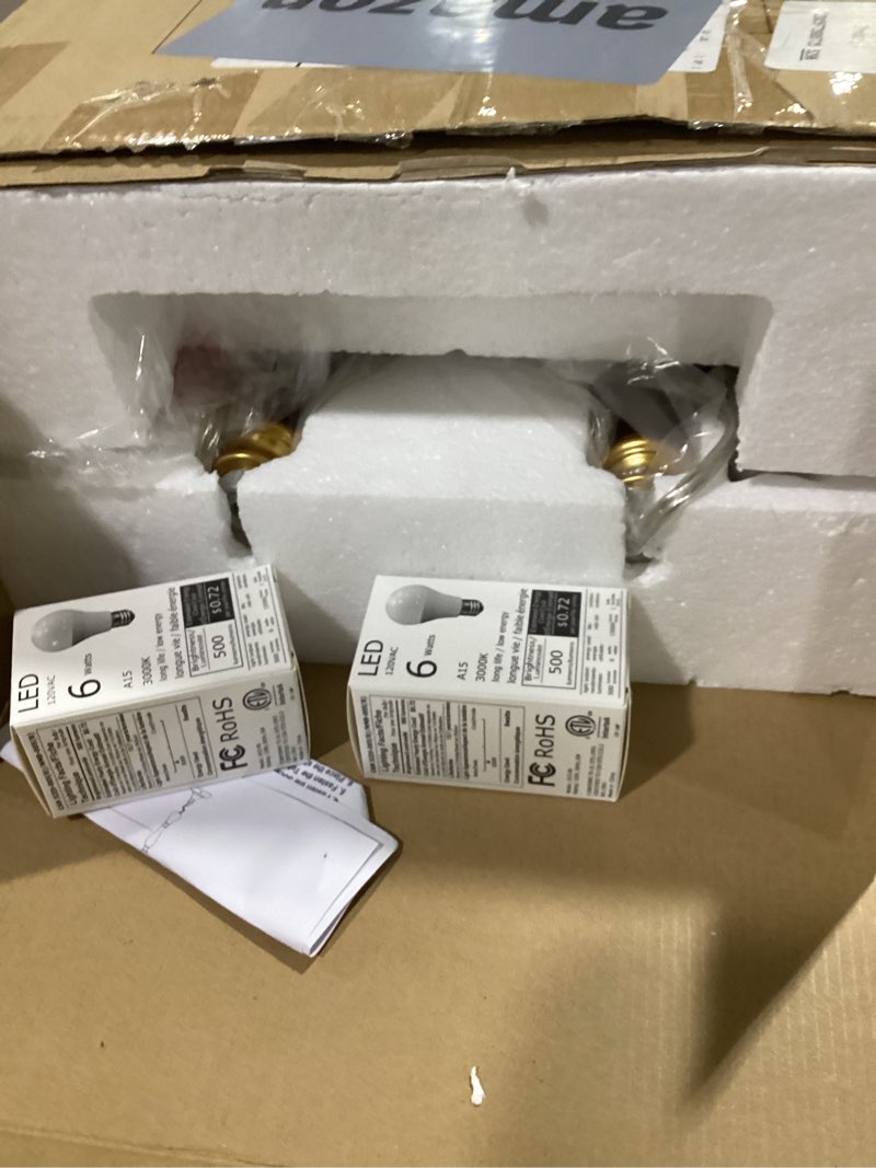 Condition photo showing item condition for Scenekoy 30" Natural Real Wood Table Lamps Set of 2, Rustic Farmhouse Table Lamps with Shade for Living Room Nightstand, Bedside Lamp with Pull Chains Dual Switch for Bedroom Office (Bulbs Included)