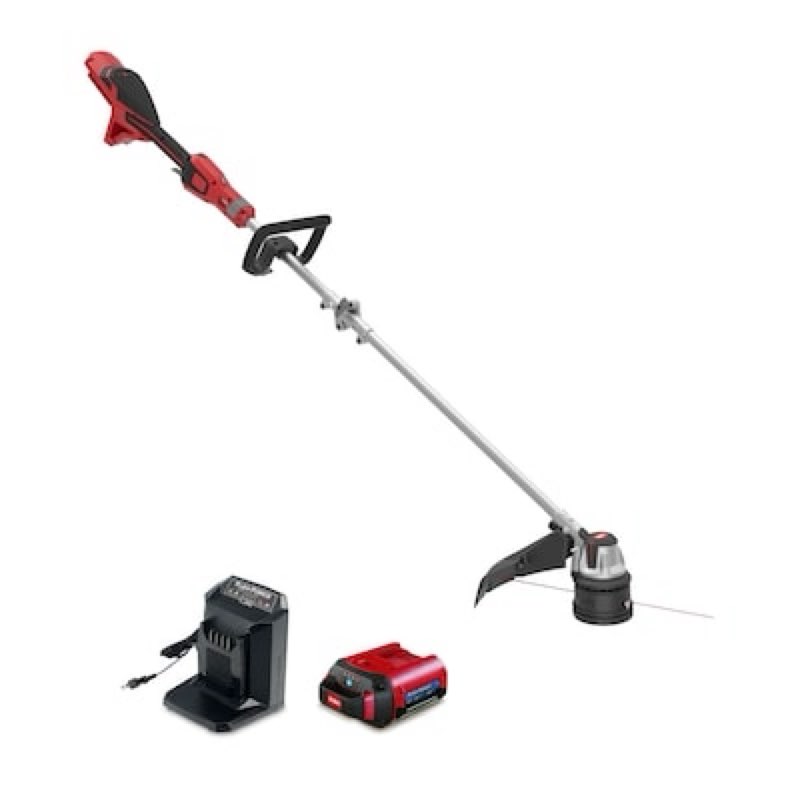 toro flex-force 60-volt max 16-in telescopic shaft battery string trimmer