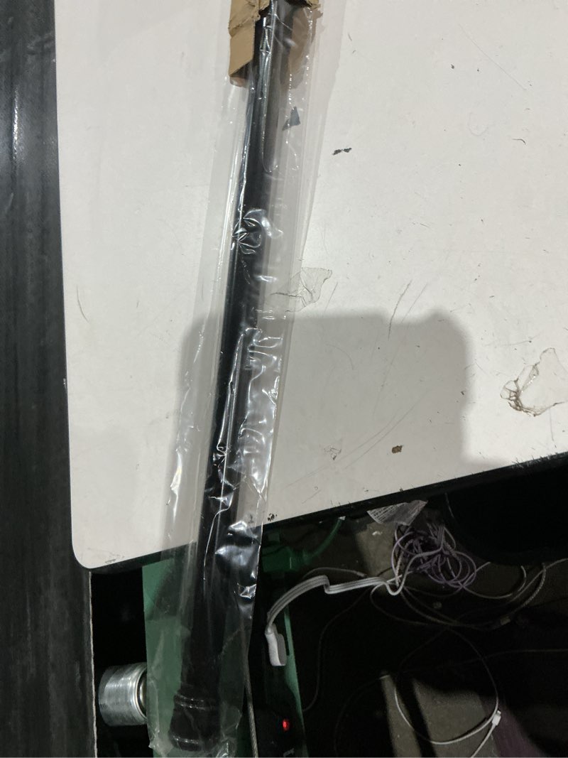 Condition photo showing Good Condition for no sectional assembly shower curtain rod 56-104 inch, 1" diameter spring long adjustable tension curtain rods for bathroom windows closet no drilling no rust, black black 56-104inch, no assembly