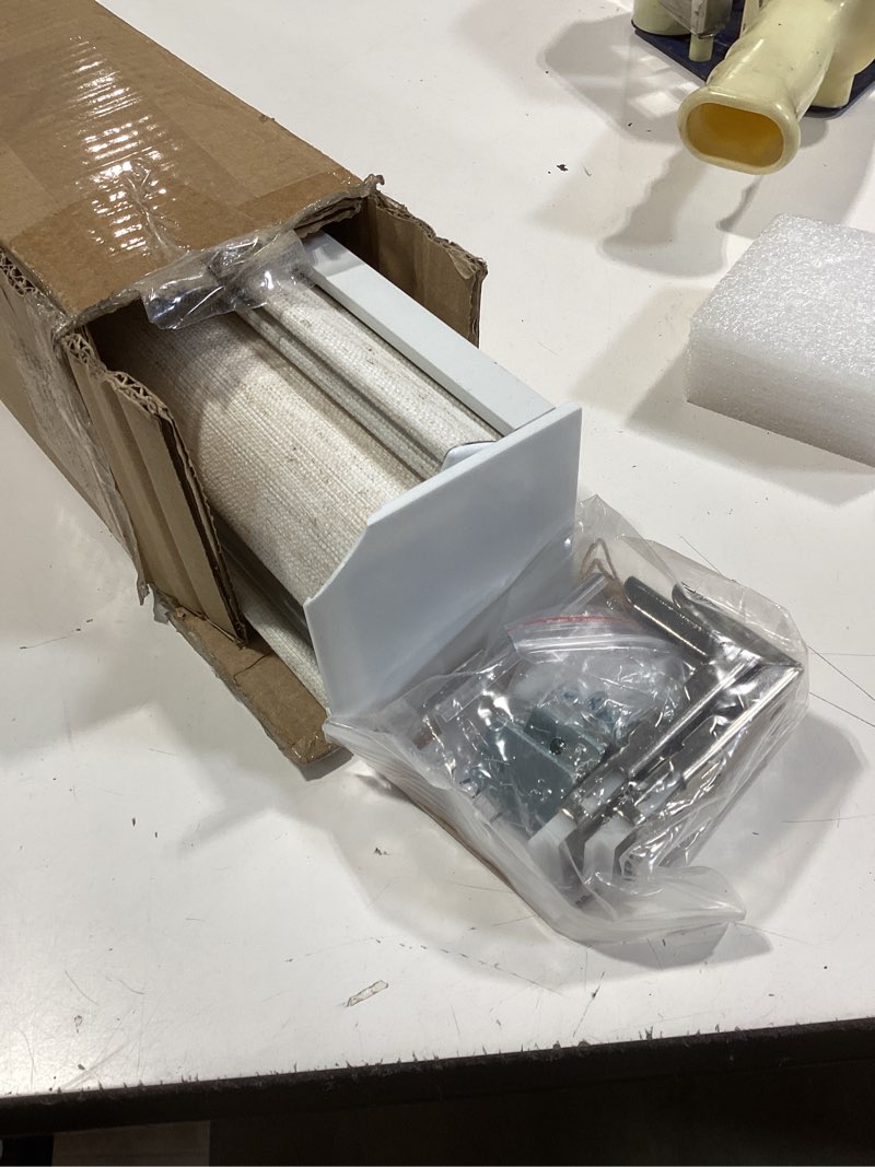 Condition photo showing Good Condition for persilux light filtering roller shades for window blinds,cordless,linen fabric,thermal insulated fabric uv protection shades for home,office,bedroom,door,light filtering-cream,30" w x 72" h 30"w x 72"h light filtering-cream