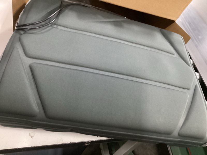 Condition photo showing Good Condition for full body massage mat, massage pad with 10 vibrating motors for pain relief, back massager with heat, full body massage for back, lumbar,leg, gifts for men women, long 67" gray 67×21.8 in
