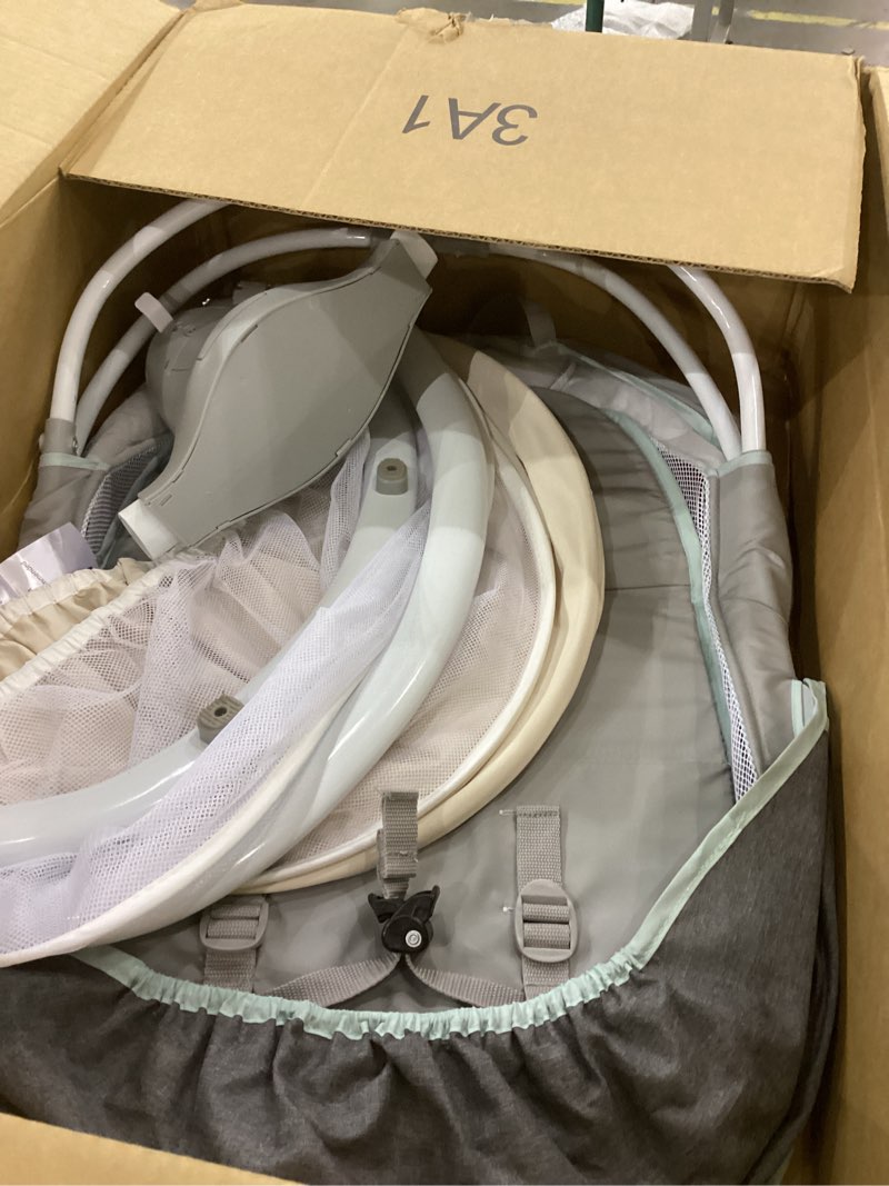 Electric Baby Swing for Infants to Toddler, Portable Swing Rocker with 5 Point Harness, 5 Sway Speed