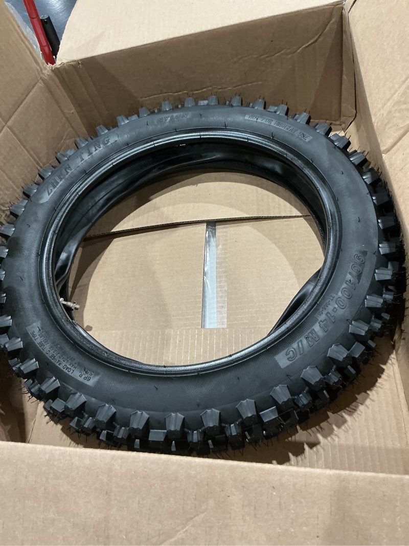 Condition photo showing Good Condition for holato rear 90/100-14 3.00-14 tire and inner tube for 110cc 125cc klx125 klx140 kx85 ttr125 yz80 yz85 ct90 rm80 drz125 taotao db17 apollo rfzx18 coolster dirt pit bike off road motocross heavy duty 90/100-14 tire