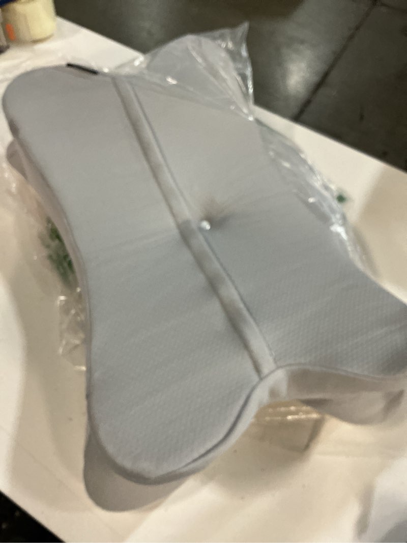 Condition photo showing Good Condition for cervical neck pillow for pain relief - ergonomic pillow memory foam pillows for sleeping, cooling orthopedic neck support pillow, contour cervical pillow bed pillow for back stomach sleepers white & grey
