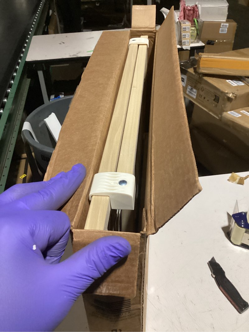 toddleroo by north states - quick-fit oval mesh wooden baby gate: pressure mounted baby gate for doo