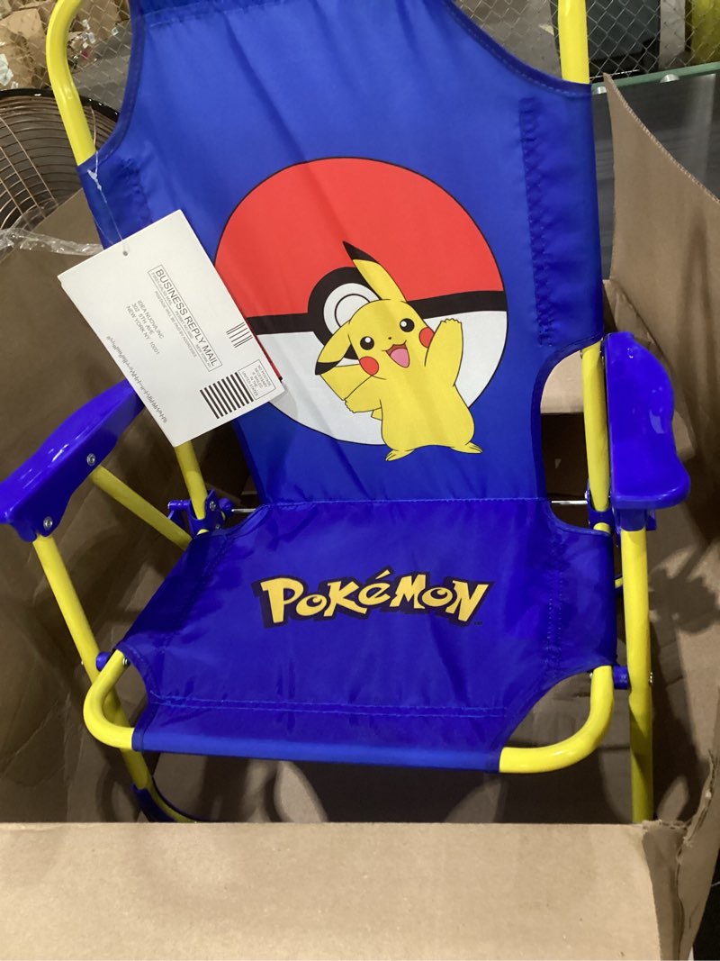 idea nuova kids outdoor beach chair with umbrella, pokemon