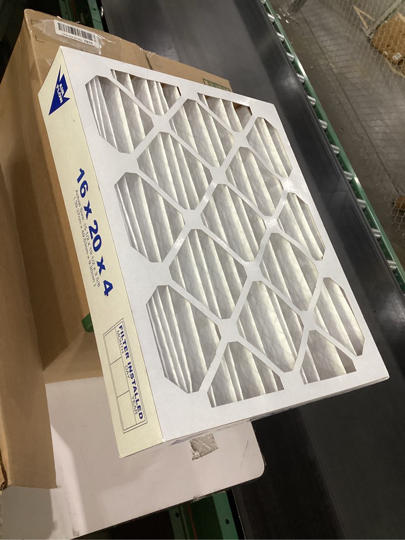 BNX TruFilter 16x20x4 Air Filter MERV 13 (2-Pack) - MADE IN USA - Electrostatic Pleated Air Conditioner HVAC AC Furnace Filters for Allergies, Pollen, Mold, Bacteria, Smoke, Allergen