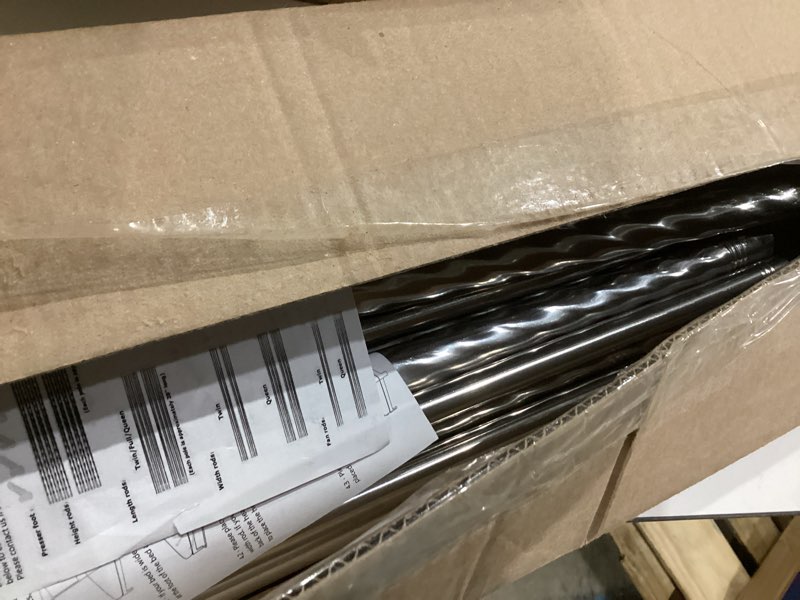 Condition photo showing As Is for Canopy Bed Frame Stainless Steel Full Size Bed Canopy Frame & Bed Poles, Fit for Four-Corner Bed and Mosquito Curtains, Full (Silver) Full - Bed Poles