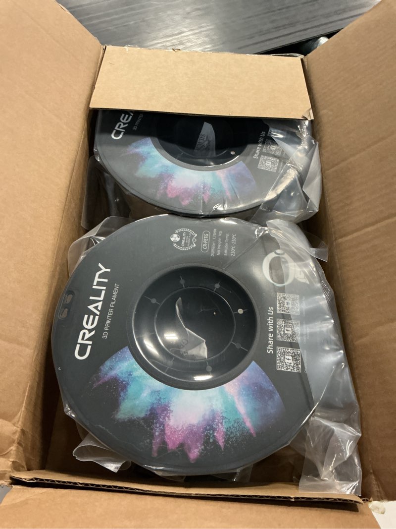 Condition photo showing Good Condition for creality petg filament 1.75 white 4 kg, 3d printer filament, excellent toughness high precision, odorless non-toxic moistureproof, 1 kg x 4 spools(8.8 lbs) (white 4-pack) petg - 4*1kg white petg