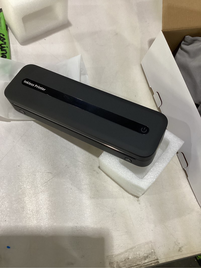 Condition photo showing Good Condition for COLORWING Portable Printers Wireless for Travel, 300DPI Mini Compact Inkless Printer, Thermal Bluetooth Printer Compatible with Android and iOS Smartphone & Tablet & Laptop - Black