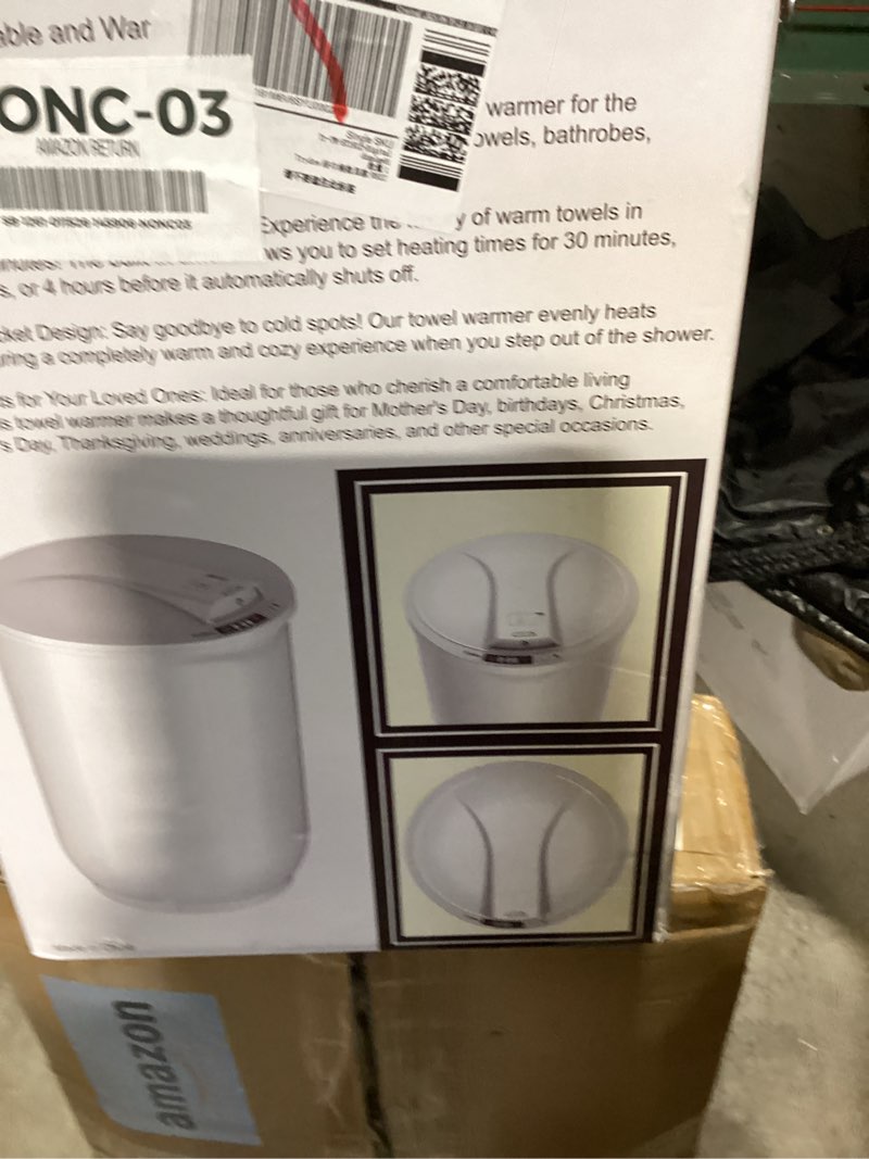 Condition photo showing New/Like New for Ultra Large Capacity Towel Warmer Bucket, Rapid Heating with Timer, One-Button Digital Display Control, Safety Lock, Gifts for Him & Her, Auto Shut-Off, Fits 2 Large, Blankets, Bathrobes, PJ's White