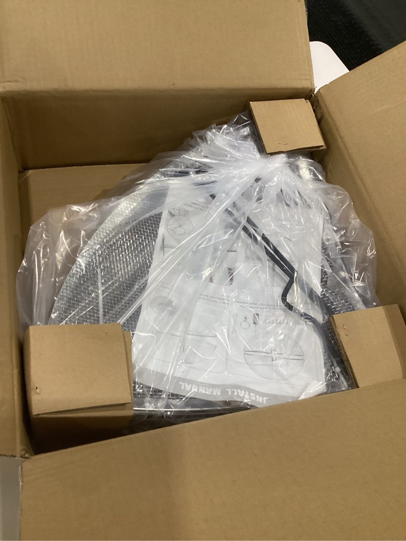 Condition photo showing As Is for Fire Pit Spark Screen,27 Inch Fire Pit Screen Cover Stainless Steel Outdoor with Handle&Poker,Firepit Screens Cover Round Mesh Lid Heavy-Duty Steel Replacement for Backyard/Beach/RV Camping Stainless Steel 27 Inch