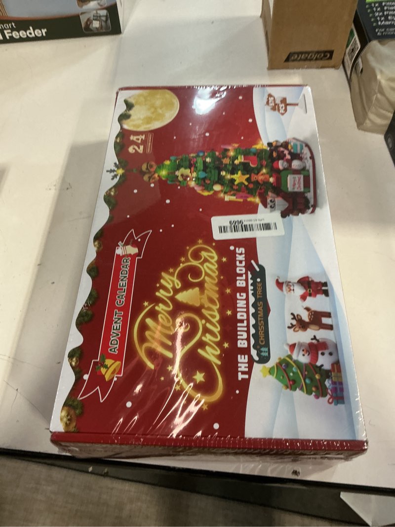 Condition photo showing New/Like New for Advent Calendar 2025 Building Blocks Set with LED Light, 24 Days Christmas Countdown Calendar Building Blocks Xmas Thanksgiving Gifts for Adults Men Women (Green-(Christmas Tree))