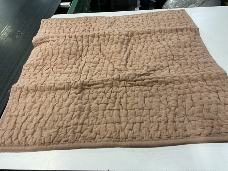 Condition photo showing Good Condition for european linen cotton stitch quilted euro sham 26”x26” (1 pillow ) 