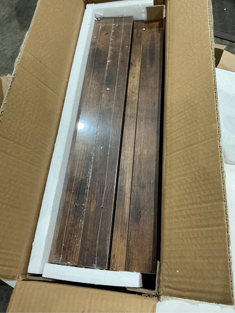Condition photo showing Good Condition for merapi 6-pack floating shelves for wall, 24 inch long modern wood shelves for living room, bedroom, bathroom & kitchen decor, easy installation wall mounted storage display shelves rustic wood 01 24"-6pack