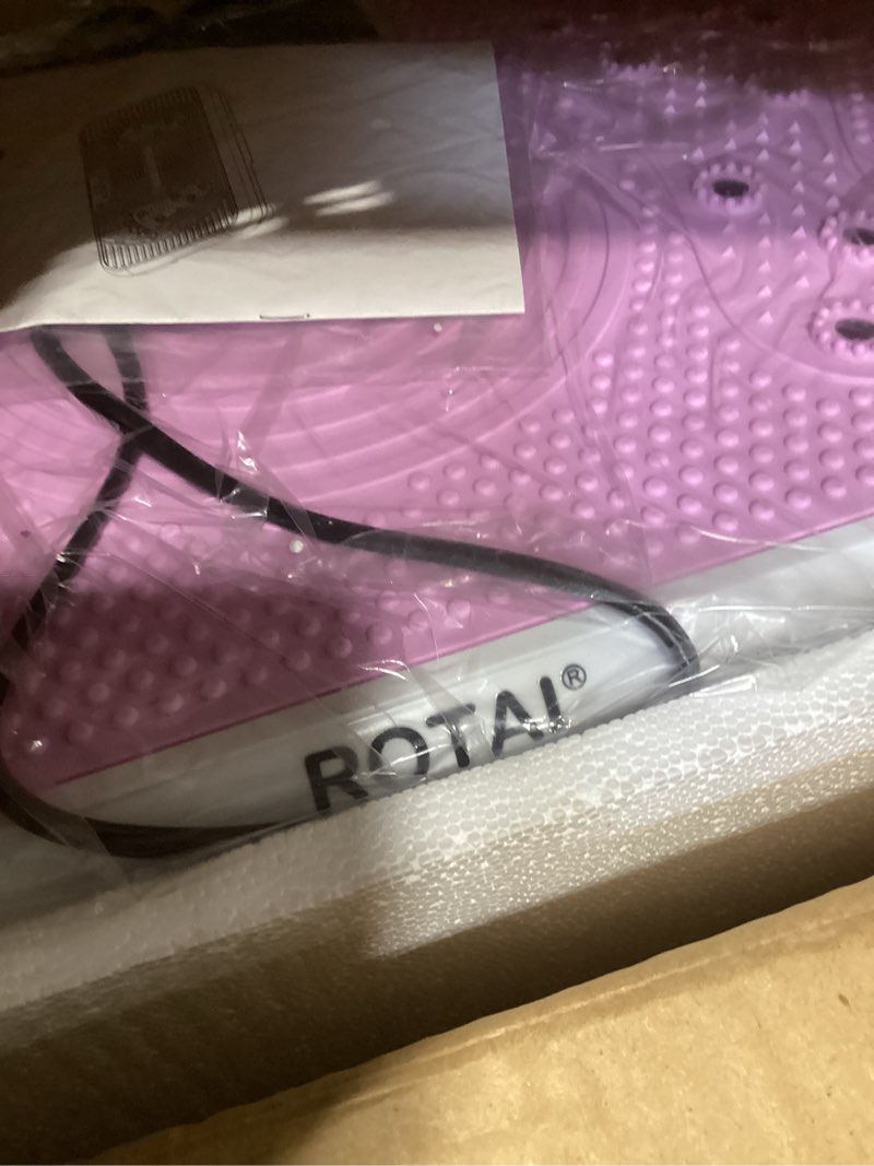 Condition photo showing New/Like New for rotai vibration plate for lymphatic drainage & full body workout - home exercise machine for weight loss and muscle toning for men & women, 400 lbs capacity fitness platform pink