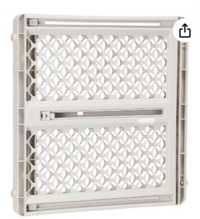 north states pet gate iii pressure mounted white, gray, 2 x 42 x 26"