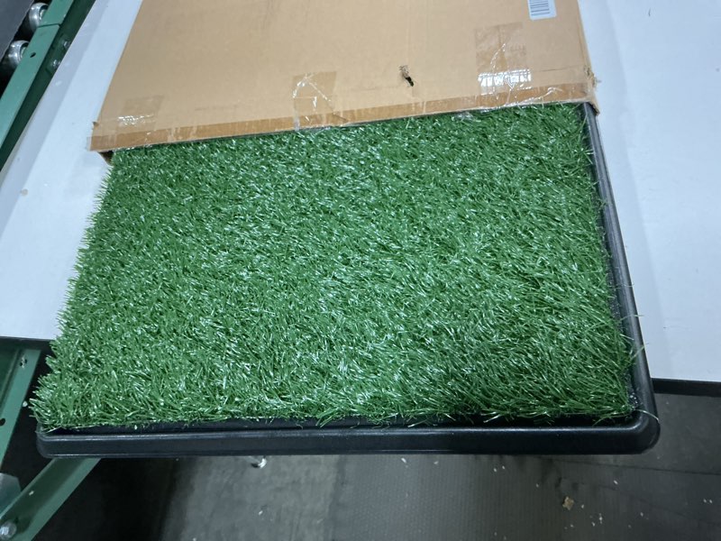 Condition photo showing Good Condition for Artificial Grass Puppy Pee Pad for Dogs and Small Pets - 20x30 Inch, Reusable 4-Layer Turf Pads for Dogs with Tray - Indoor and Outdoor Fake Grass Potty Pet Supplies by PETMAKER Large 4-Layer System
