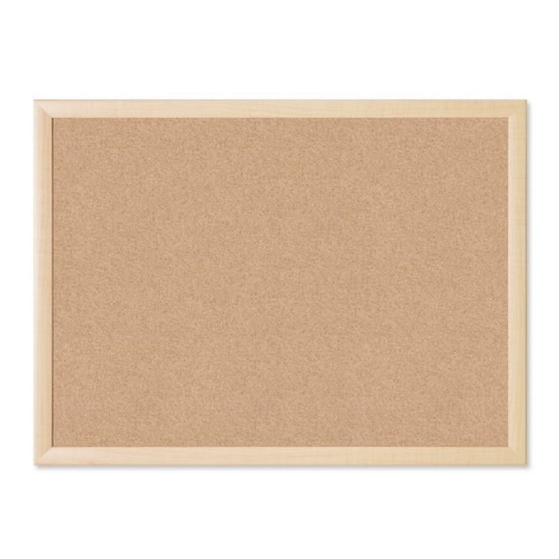 U Brands 17 x 23 in. Cork Bulletin Board, Natural Maple Wood-Style Frame