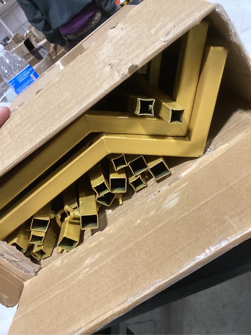 Condition photo showing As Is for Fomcet 9.2FT Gold Round Backdrop Stand Metal Circle Wedding Arch Round Balloon Arch Stand with Base for Wedding Ceremony Bridal Shower Birthday Party Valentine Anniversary Reception Decoration