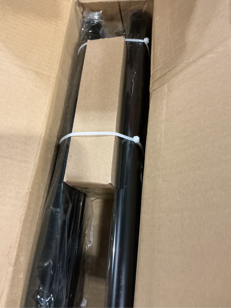 Condition photo showing New/Like New for oneach black curtain rods for windows 66 to 120 inch, 1 inch pole adjustable length heavy duty metal curtain rod set, for outdoor bedroom kitchen living room (16 to 120 inch) 017 black 16"-120"|1 pack