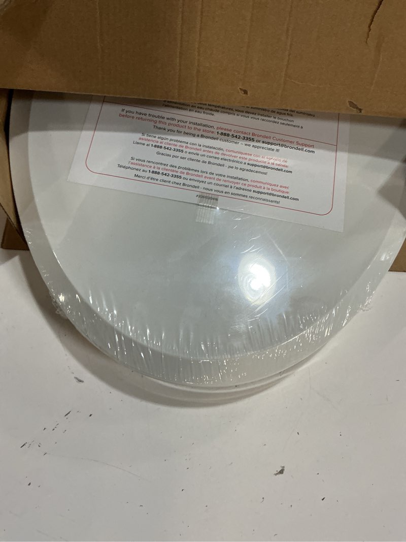 Condition photo showing New/Like New for brondell bidet toilet seat, non-electric swash ecoseat, fits elongated toilets, white - dual temperature, dual nozzle system - bidet with easy installation s102 - warm water elongated