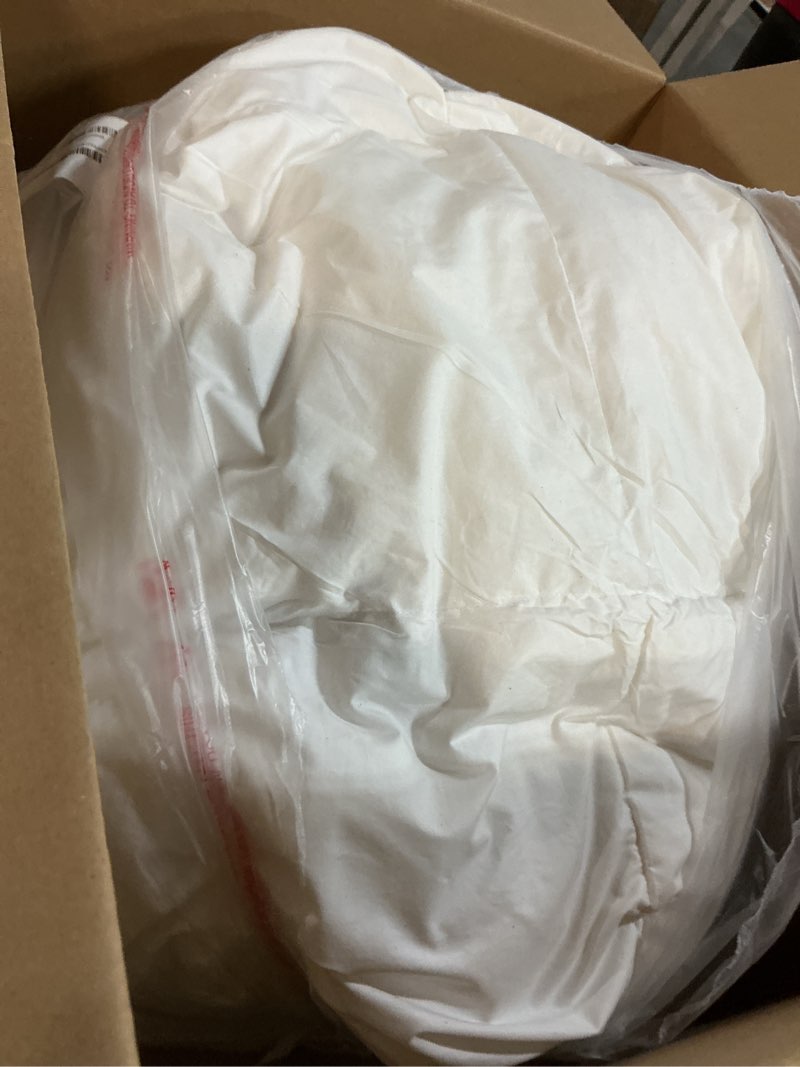 Condition photo showing Good Condition for Hotel Grand Luxury White Goose Feather Down Fiber Comforter Full Queen Size, 100% Cotton All Season Duvet Insert Queen, Medium Warmth Bedding Comforter with 8 Corner Loops, White 90x90 Inch