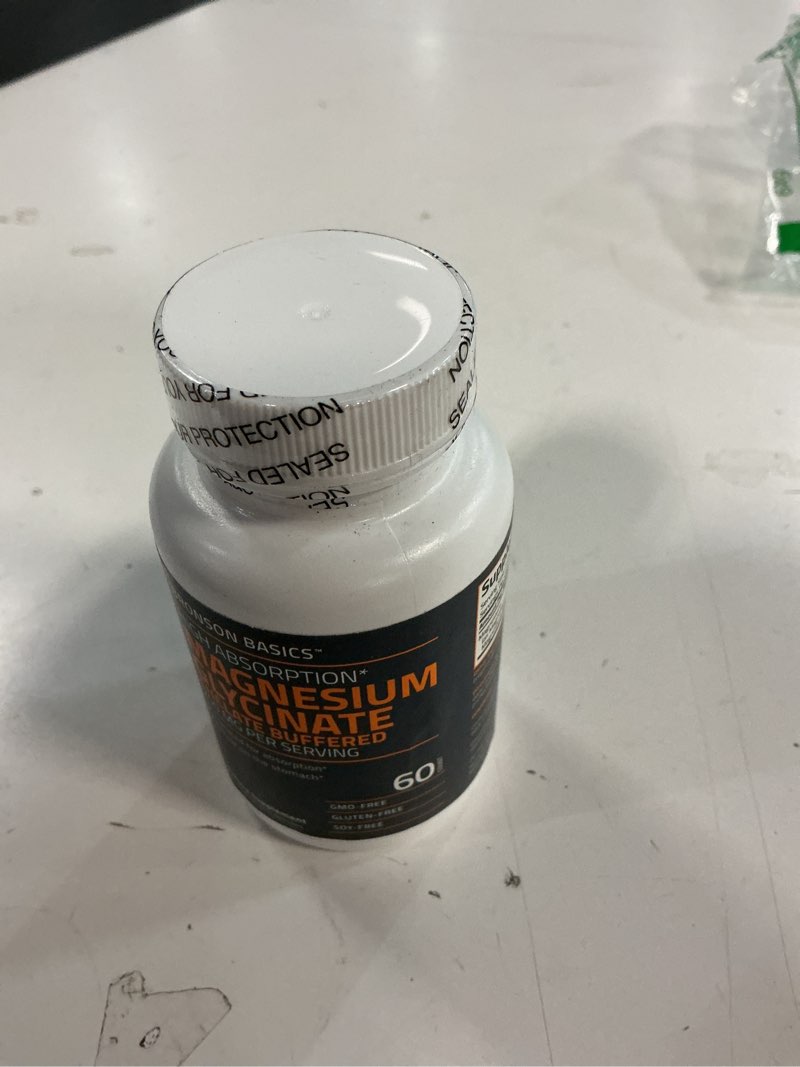 Condition photo showing Good Condition for (exp 01/2028) bronson magnesium glycinate 200mg high absorption chelated buffered gentle on the stomach non-gmo, 60 vegetarian capsules 60 count (pack of 1)
