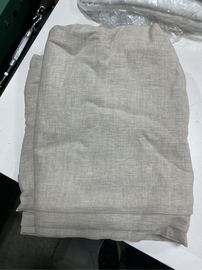 Condition photo showing Good Condition for quince european linen curtain - single panel color flax 48*84 inch 