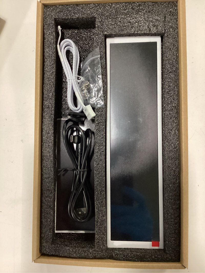 Condition photo showing Good Condition for Jungle Leopard 9.16 Inch LCD Mini Secondary Monitor PC Computer|Customizable 1920*480 IPS Temperature display screen|USB TYPE-C 9-Pin Motherboard Connection for Laptop Computer Windows GPU CPU-White